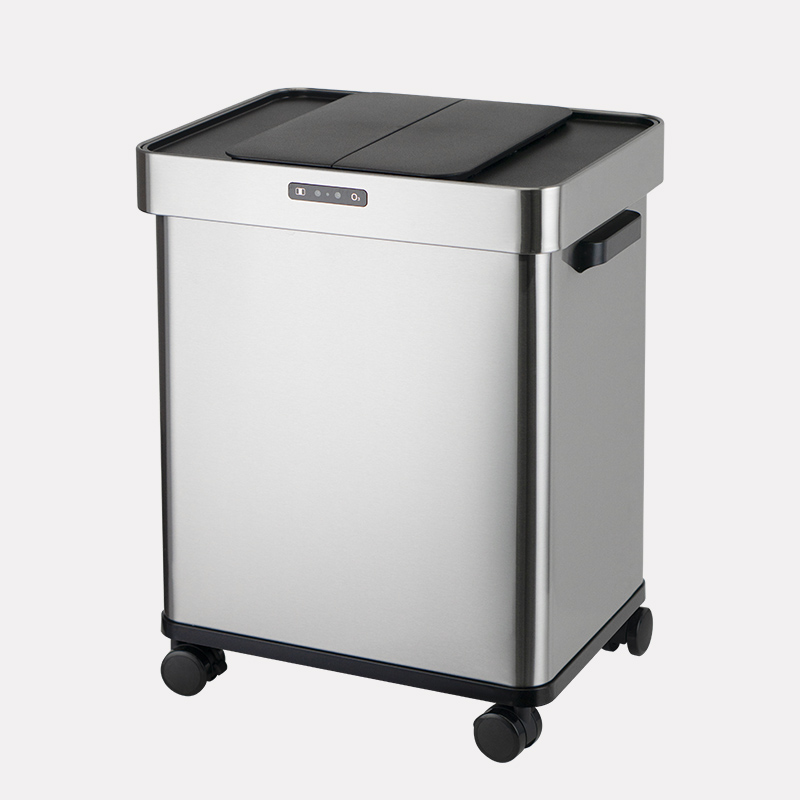 Double Open Sliding Sensor Bin-50L